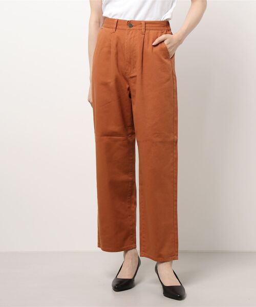 Samansa Mos2（サマンサ モスモス）の「綿ツイルストレートパンツ（その他パンツ・レディース・ベージュ/オレンジ/ブルー/チャコール/キナリ・ﾌﾘ-）」の8枚目の写真