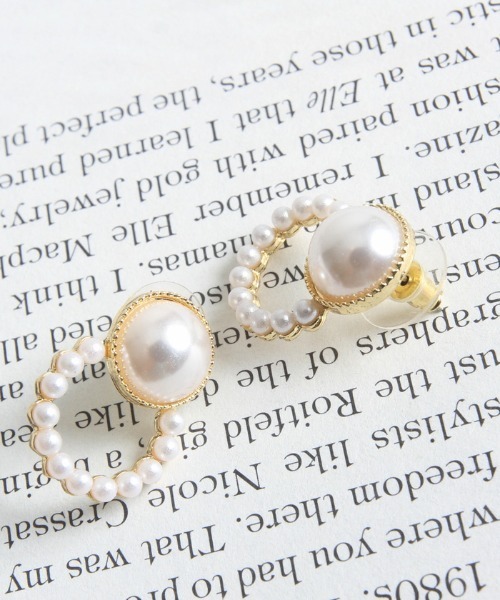 Cookie Chocolate（クッキーチョコレート）の「パールサークルピアス（ピアス（両耳用）・レディース・ゴールド・FREE）」の6枚目の写真