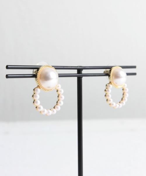 Cookie Chocolate（クッキーチョコレート）の「パールサークルピアス（ピアス（両耳用）・レディース・ゴールド・FREE）」の7枚目の写真