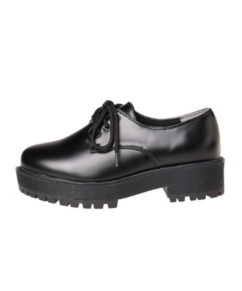 INGNI（イング）の「3ホール厚底レースアップシューズ（その他シューズ・レディース・ブラック/ブラウン・M/L）」の4枚目の写真