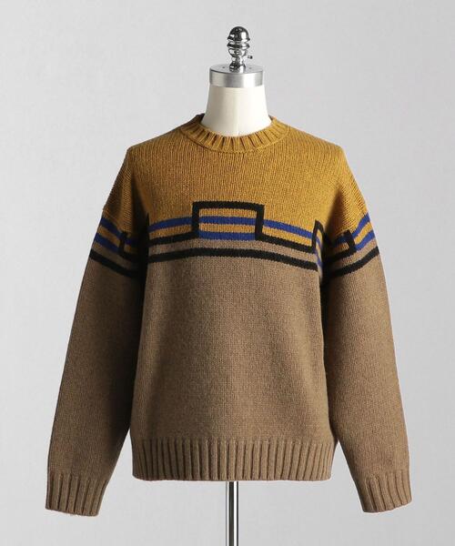 ＜LOEFF（ロエフ）＞エスニック ジャカード プルオーバーニット MEN’S†