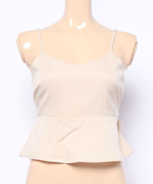 one way（ワンウェイ）の「【oneway Jeans】ウエストリボンペプラムキャミトップス（キャミソール・レディース・ダークグリーン/ベージュ/ブラック/ブラウン系その他/ホワイト・FREE）」の12枚目の写真