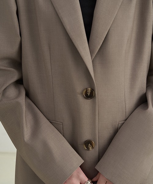 Fano Studios（ファノ ストゥディオズ）の「【Fano Studios】Back button tailored jacket FX21W011（テーラードジャケット・レディース・ライトブラウン・S/M/L）」の9枚目の写真