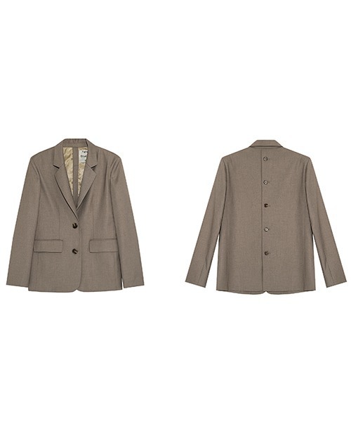 Fano Studios（ファノ ストゥディオズ）の「【Fano Studios】Back button tailored jacket FX21W011（テーラードジャケット・レディース・ライトブラウン・S/M/L）」の11枚目の写真