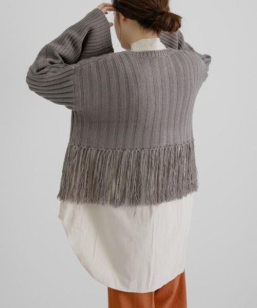 LAATO(ラート)の「HIGH NECK LANTAN BLOUSE(シャツ/ブラウス・レディース・オフホワイト/チャコールグレー・FREE)」の15枚目の写真