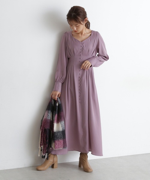 FREE'S MART（フリーズマート）の「◆Rボリュームフリンジチェックストール（ストール/ショール・レディース・ベージュ系その他/カーキ/ブラック系その他・ﾌﾘ-）」の4枚目の写真