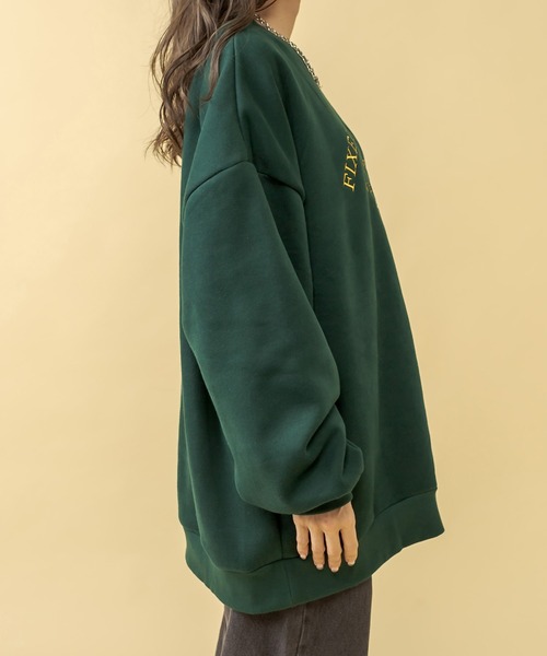 RASVOA(ラスボア)の「配色ビンテージロゴビッグスェット(スウェット・レディース・オフホワイト/グリーン/ブラック・FREE)」の17枚目の写真