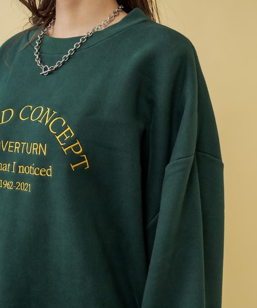 RASVOA(ラスボア)の「配色ビンテージロゴビッグスェット(スウェット・レディース・オフホワイト/グリーン/ブラック・FREE)」の20枚目の写真