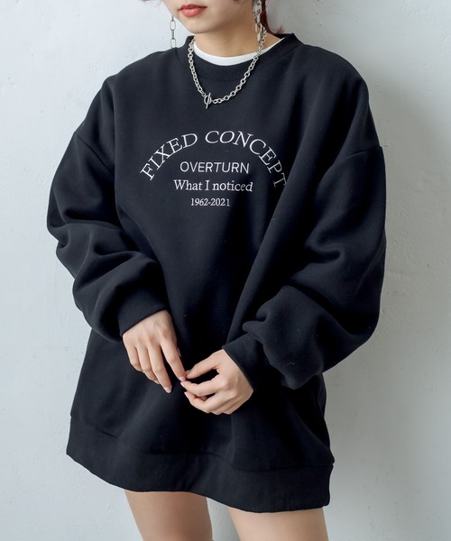 RASVOA(ラスボア)の「配色ビンテージロゴビッグスェット(スウェット・レディース・オフホワイト/グリーン/ブラック・FREE)」の21枚目の写真