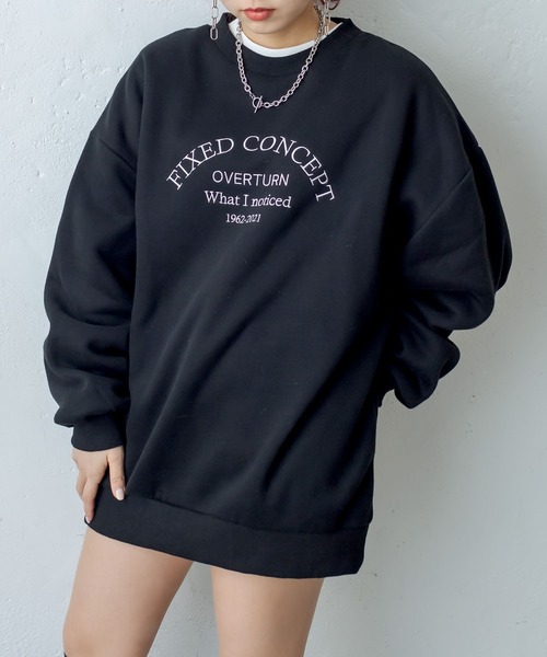 RASVOA(ラスボア)の「配色ビンテージロゴビッグスェット(スウェット・レディース・オフホワイト/グリーン/ブラック・FREE)」の22枚目の写真