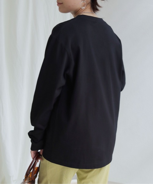 HER CLOSET(ハークローゼット)の「【HERCLOSET】WEB限定カリグラフィーロゴロンT(Tシャツ/カットソー・レディース・ホワイト/チャコールグレー/ブラック・S/M/L)」の12枚目の写真