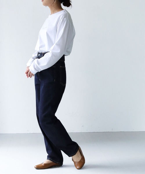 HER CLOSET(ハークローゼット)の「【HERCLOSET】WEB限定カリグラフィーロゴロンT(Tシャツ/カットソー・レディース・ホワイト/チャコールグレー/ブラック・S/M/L)」の17枚目の写真