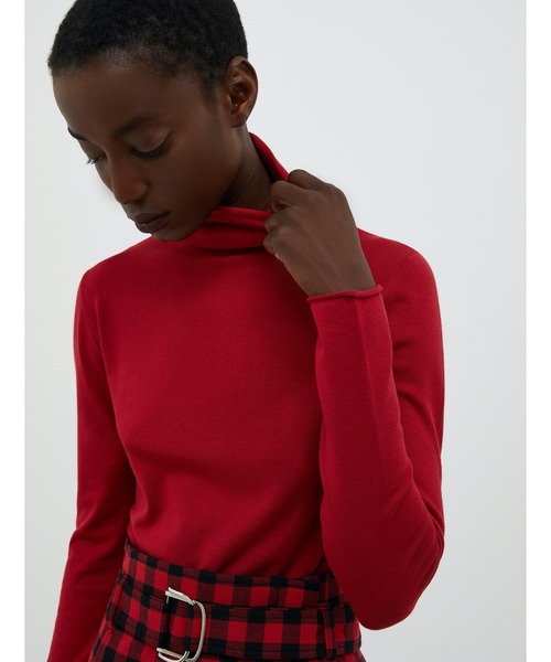 MAX&Co.（マックス アンド コー）の「MAX＆Co. [サガーチェ] ハイネック ストレッチ ニット（ニット/セーター・レディース・レッド/ライトグリーン・SMALL/MEDIUM/LARGE）」の6枚目の写真