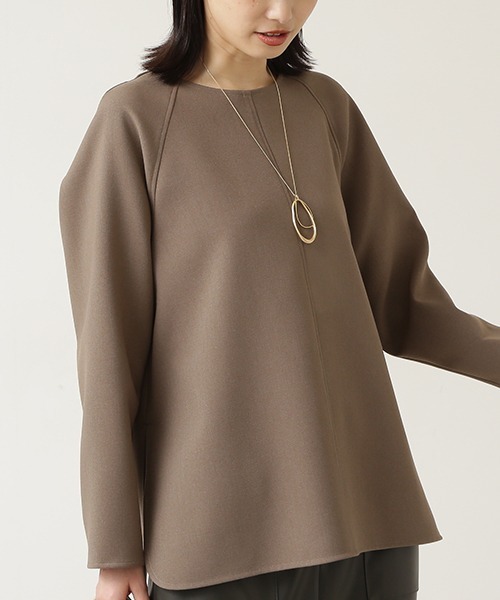 NATURAL BEAUTY BASIC（ナチュラルビューティーベーシック）の「ｐｅｔｉｔ　ｌｕｘｅ　ダブルクロスセットアップブラウス/0171210990（シャツ/ブラウス・レディース・ベージュ/ネイビー/カーキ・MEDIUM/SMALL）」の3枚目の写真