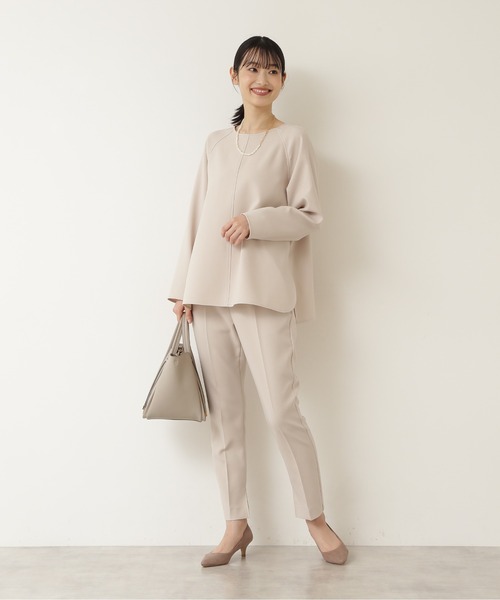 NATURAL BEAUTY BASIC（ナチュラルビューティーベーシック）の「ｐｅｔｉｔ　ｌｕｘｅ　ダブルクロスセットアップブラウス/0171210990（シャツ/ブラウス・レディース・ベージュ/ネイビー/カーキ・MEDIUM/SMALL）」の5枚目の写真