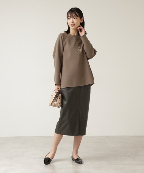 NATURAL BEAUTY BASIC（ナチュラルビューティーベーシック）の「ｐｅｔｉｔ　ｌｕｘｅ　ダブルクロスセットアップブラウス/0171210990（シャツ/ブラウス・レディース・ベージュ/ネイビー/カーキ・MEDIUM/SMALL）」の10枚目の写真