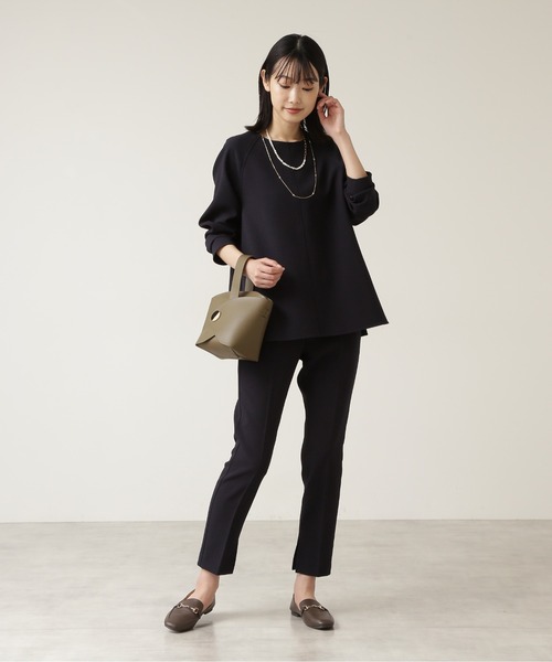 NATURAL BEAUTY BASIC（ナチュラルビューティーベーシック）の「ｐｅｔｉｔ　ｌｕｘｅ　ダブルクロスセットアップブラウス/0171210990（シャツ/ブラウス・レディース・ベージュ/ネイビー/カーキ・MEDIUM/SMALL）」の15枚目の写真