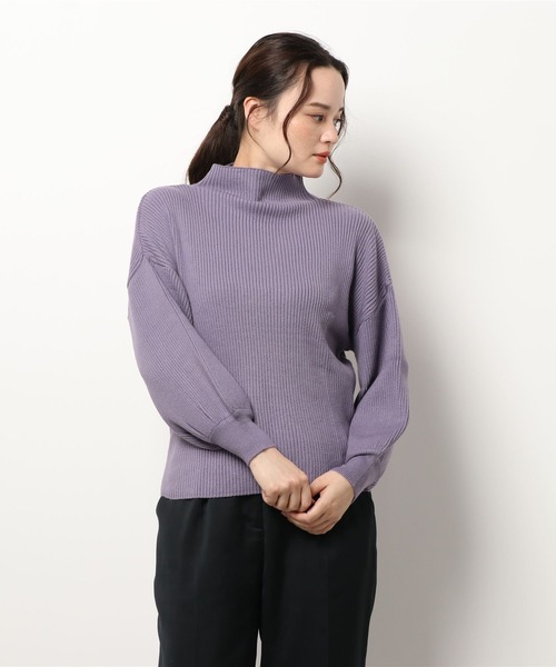 libelle more(リベル モア)の「12Gスフレニット バルーン袖プルオーバー(ニット/セーター・レディース・モカ/ブラック/ラベンダー/マスタード/ベージュ・L/M)」の5枚目の写真