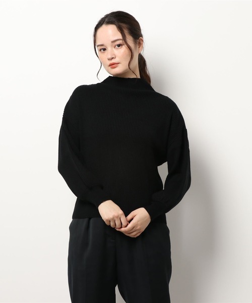 libelle more(リベル モア)の「12Gスフレニット バルーン袖プルオーバー(ニット/セーター・レディース・モカ/ブラック/ラベンダー/マスタード/ベージュ・L/M)」の2枚目の写真