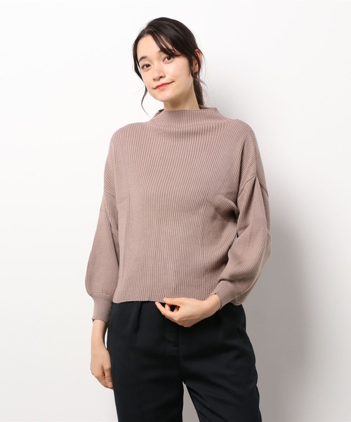libelle more(リベル モア)の「12Gスフレニット バルーン袖プルオーバー(ニット/セーター・レディース・モカ/ブラック/ラベンダー/マスタード/ベージュ・L/M)」の3枚目の写真