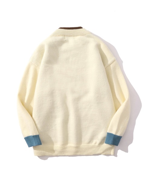 HOOK（フック）の「【HOOK】マフラーを巻いているクマニット風スウェット (AW)（ニット/セーター・メンズ・ブラック/グリーン/ベージュ/グリーン系その他/ベージュ系その他/ブラック系その他・M/XL/XXL/L）」の13枚目の写真