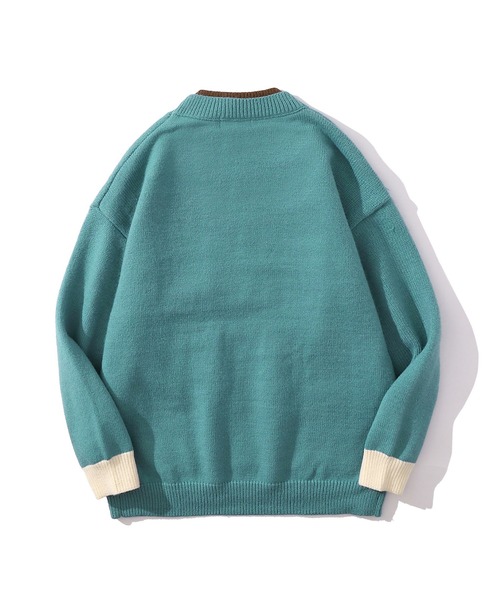 HOOK（フック）の「【HOOK】マフラーを巻いているクマニット風スウェット (AW)（ニット/セーター・メンズ・ブラック/グリーン/ベージュ/グリーン系その他/ベージュ系その他/ブラック系その他・M/XL/XXL/L）」の7枚目の写真