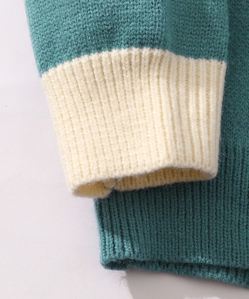 HOOK（フック）の「【HOOK】マフラーを巻いているクマニット風スウェット (AW)（ニット/セーター・メンズ・ブラック/グリーン/ベージュ/グリーン系その他/ベージュ系その他/ブラック系その他・M/XL/XXL/L）」の15枚目の写真