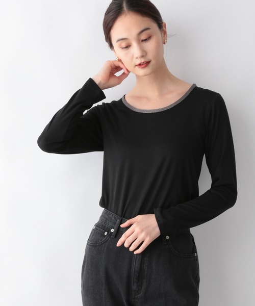 GLOBAL WORK(グローバルワーク)の「Beauteeアビガイル長袖/217109(Tシャツ/カットソー・レディース・ホワイト/ブラック/オフホワイト・MEDIUM/LARGE)」の3枚目の写真