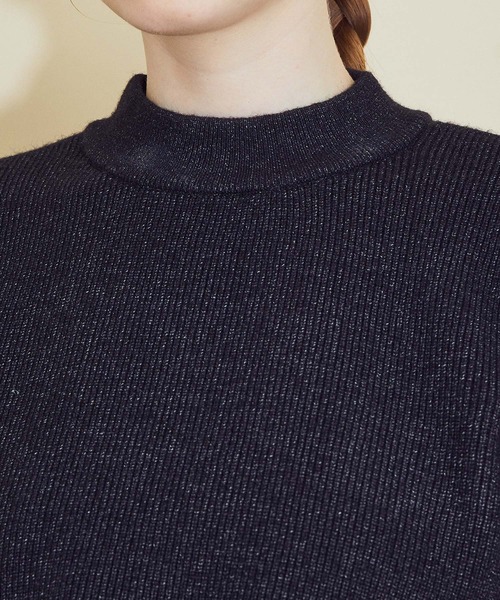 MADEMOISELLE ROPE'（マドモアゼル ロペ）の「ニットドッキングチュニック（ニット/セーター・レディース・ブラック/ダークブラウン・38）」の8枚目の写真