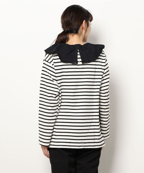 petit main LIEN（プティマインリアン）の「【LIEN】【リンク】レース衿Ｔシャツ（Tシャツ/カットソー・レディース・マルチ/ライトベージュ・FREE）」の3枚目の写真