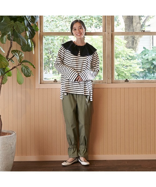 petit main LIEN（プティマインリアン）の「【LIEN】【リンク】レース衿Ｔシャツ（Tシャツ/カットソー・レディース・マルチ/ライトベージュ・FREE）」の9枚目の写真