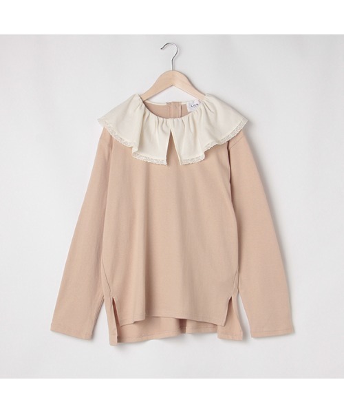 petit main LIEN（プティマインリアン）の「【LIEN】【リンク】レース衿Ｔシャツ（Tシャツ/カットソー・レディース・マルチ/ライトベージュ・FREE）」の12枚目の写真