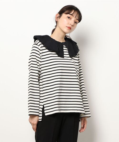 petit main LIEN（プティマインリアン）の「【LIEN】【リンク】レース衿Ｔシャツ（Tシャツ/カットソー・レディース・マルチ/ライトベージュ・FREE）」の19枚目の写真