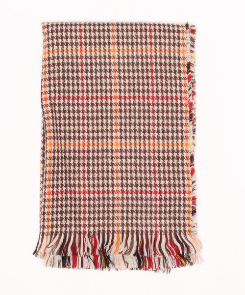 Q（キュー）の「リバーシブルチェックストール（ストール/ショール・レディース・ブラック系その他/ベージュ系その他・MEDIUM）」の5枚目の写真