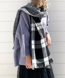 Q | リバーシブルチェックストール(ストール/ショール)
