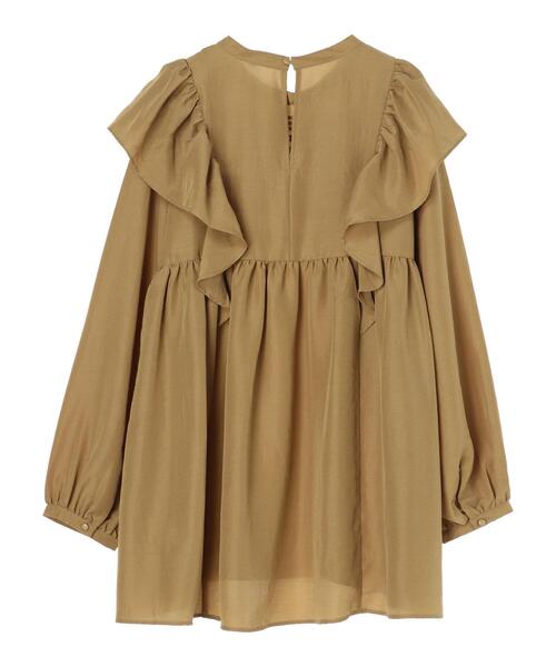 Green Parks(グリーンパークス)の「・SUGAR SPOON ラッフルショルダーチュニック*(Tシャツ/カットソー・レディース・ブラック/グリーン/アイボリー/マスタード・FREE)」の20枚目の写真