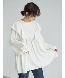 Green　Parks | ・SUGAR SPOON ラッフルショルダーチュニック＊(Tシャツ/カットソー)