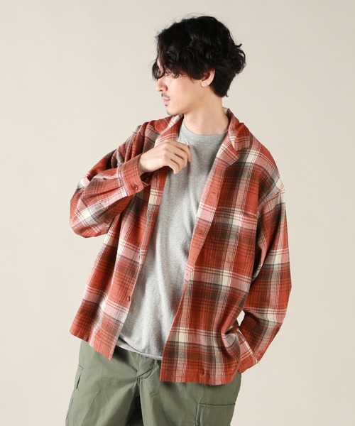 JOURNAL STANDARD relume SELECT（ジャーナルスタンダードレリュームセレクト）の「【DAN RIVER/ダンリバー】別注CHECKパジャマシャツ（シャツ/ブラウス・メンズ・ブルー系その他/ピンク/オレンジ/ベージュ・MEDIUM/LARGE）」の22枚目の写真