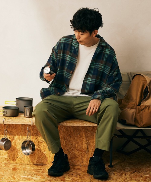 JOURNAL STANDARD relume SELECT（ジャーナルスタンダードレリュームセレクト）の「【DAN RIVER/ダンリバー】別注CHECKパジャマシャツ（シャツ/ブラウス・メンズ・ブルー系その他/ピンク/オレンジ/ベージュ・MEDIUM/LARGE）」の9枚目の写真