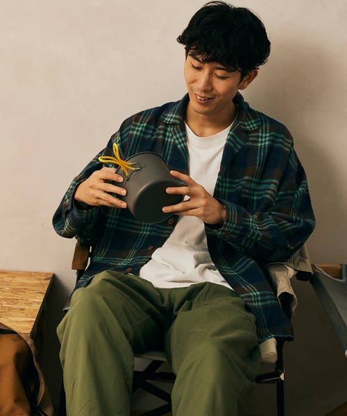 JOURNAL STANDARD relume SELECT（ジャーナルスタンダードレリュームセレクト）の「【DAN RIVER/ダンリバー】別注CHECKパジャマシャツ（シャツ/ブラウス・メンズ・ブルー系その他/ピンク/オレンジ/ベージュ・MEDIUM/LARGE）」の10枚目の写真