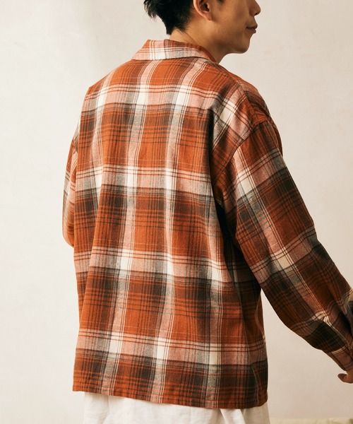 JOURNAL STANDARD relume SELECT（ジャーナルスタンダードレリュームセレクト）の「【DAN RIVER/ダンリバー】別注CHECKパジャマシャツ（シャツ/ブラウス・メンズ・ブルー系その他/ピンク/オレンジ/ベージュ・MEDIUM/LARGE）」の17枚目の写真