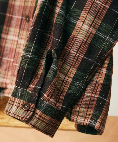 JOURNAL STANDARD relume SELECT（ジャーナルスタンダードレリュームセレクト）の「【DAN RIVER/ダンリバー】別注CHECKパジャマシャツ（シャツ/ブラウス・メンズ・ブルー系その他/ピンク/オレンジ/ベージュ・MEDIUM/LARGE）」の14枚目の写真