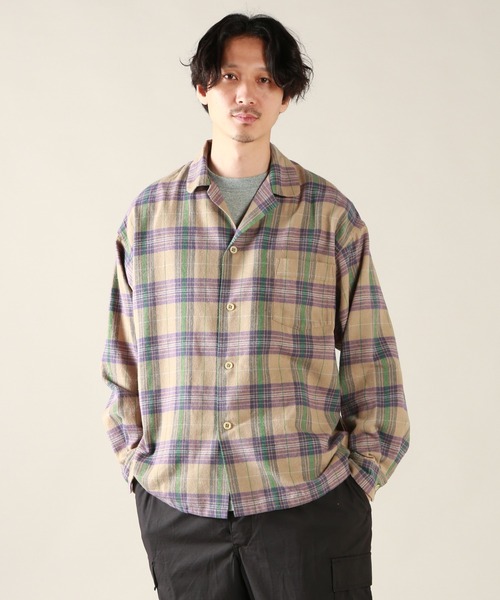 JOURNAL STANDARD relume SELECT（ジャーナルスタンダードレリュームセレクト）の「【DAN RIVER/ダンリバー】別注CHECKパジャマシャツ（シャツ/ブラウス・メンズ・ブルー系その他/ピンク/オレンジ/ベージュ・MEDIUM/LARGE）」の19枚目の写真