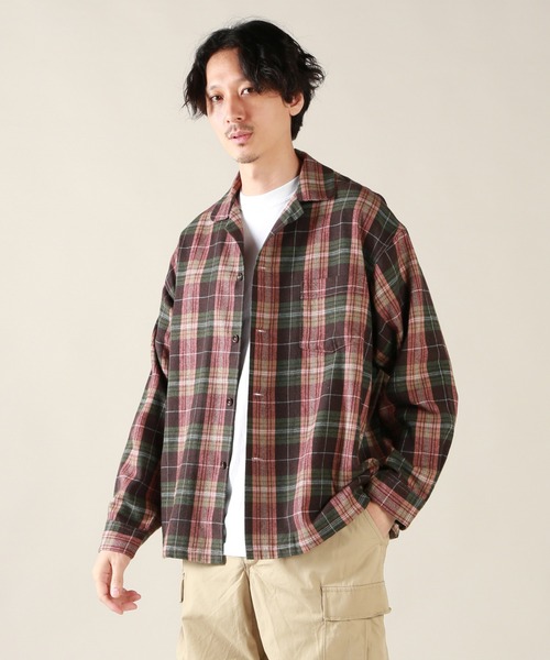 JOURNAL STANDARD relume SELECT（ジャーナルスタンダードレリュームセレクト）の「【DAN RIVER/ダンリバー】別注CHECKパジャマシャツ（シャツ/ブラウス・メンズ・ブルー系その他/ピンク/オレンジ/ベージュ・MEDIUM/LARGE）」の21枚目の写真
