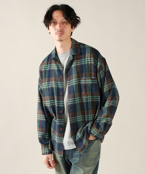 JOURNAL STANDARD relume SELECT（ジャーナルスタンダードレリュームセレクト）の「【DAN RIVER/ダンリバー】別注CHECKパジャマシャツ（シャツ/ブラウス・メンズ・ブルー系その他/ピンク/オレンジ/ベージュ・MEDIUM/LARGE）」の20枚目の写真