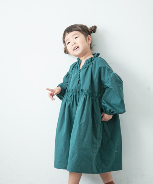 LOWRYS FARM（ローリーズファーム）の「ギャザーボリュームワンピース　254735（ワンピース・キッズ・グレー/イエロー/グリーン・110cm/120cm/130cm）」の19枚目の写真