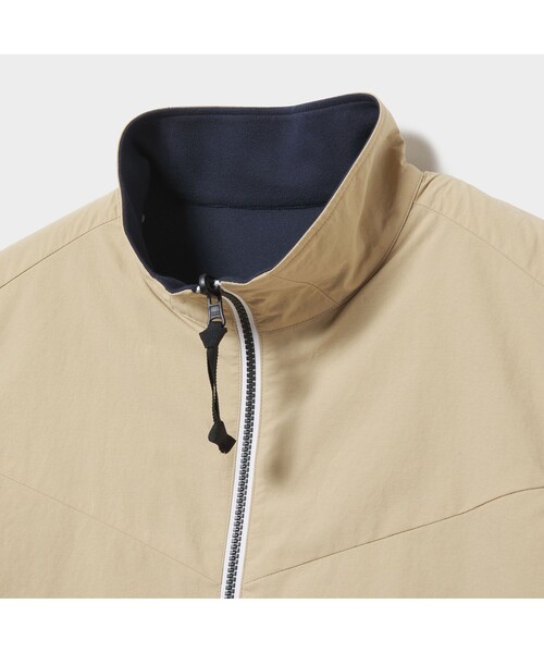AIGLE（エーグル）の「撥水 リバーシブルスタンドカラー ジャケット（ブルゾン・メンズ・ベージュ/ダークネイビー・LL/S/M/L）」の14枚目の写真