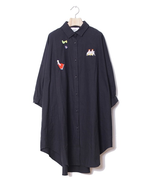bedsidedrama（ベットサイドドラマ）の「Another World Long Shirt（シャツ/ブラウス・レディース・ブラック/ホワイト・1）」の9枚目の写真