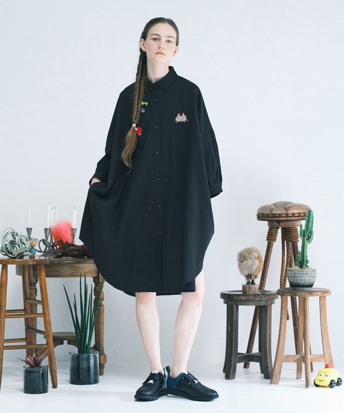 bedsidedrama（ベットサイドドラマ）の「Another World Long Shirt（シャツ/ブラウス・レディース・ブラック/ホワイト・1）」の3枚目の写真