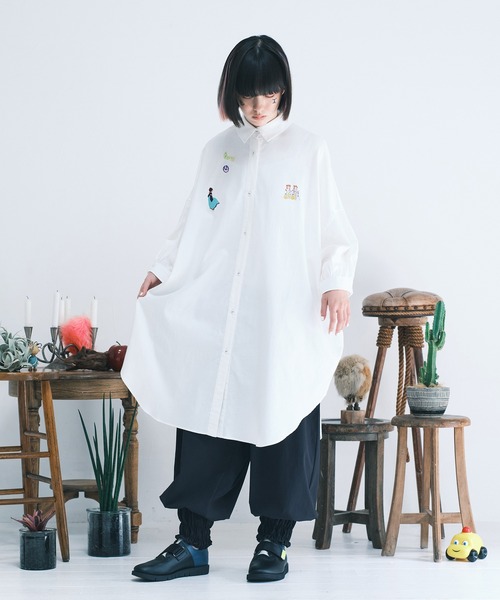 bedsidedrama（ベットサイドドラマ）の「Another World Long Shirt（シャツ/ブラウス・レディース・ブラック/ホワイト・1）」の6枚目の写真